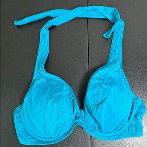 Sunsets Muse Separates Teal Halter Bikini Top Swimsuit Bra Style 51 Size 34D